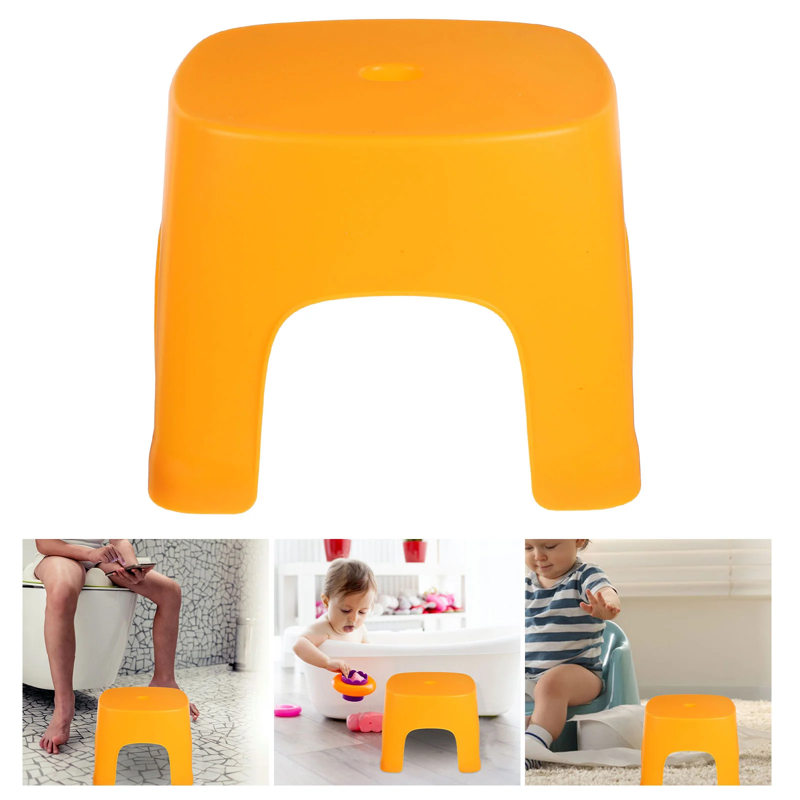 Escabeau bas pour les tout-petits, toilettes, repose-pieds, salle de bain, plastique PVC jaune, petite taille, changement de chaussures, banc Stable et facile