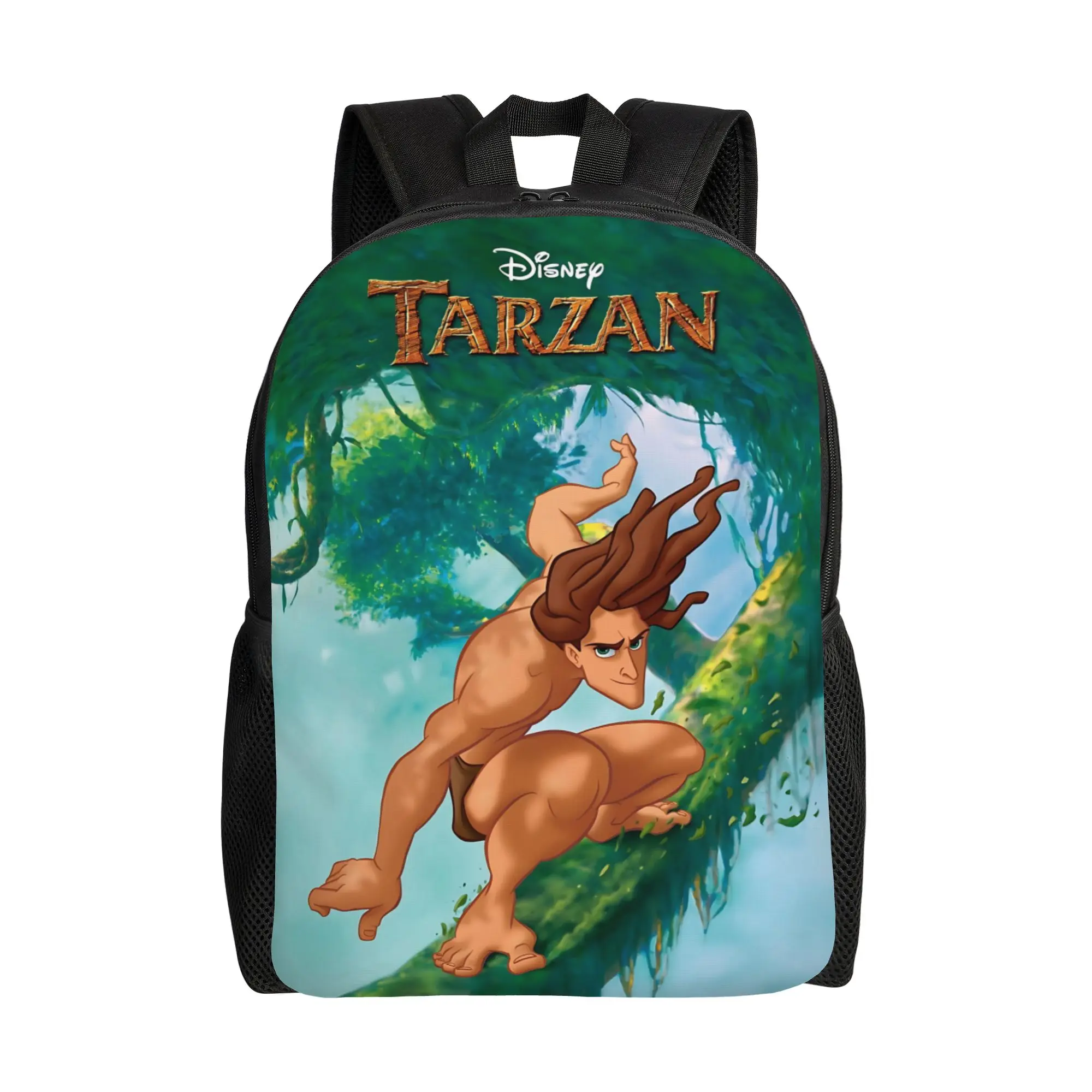 

Рюкзак для школы с изображением Тарзана, 1 шт., ретро-рюкзак для ежедневных поездок, моющийся, с мультяшным дизайном Диснея.