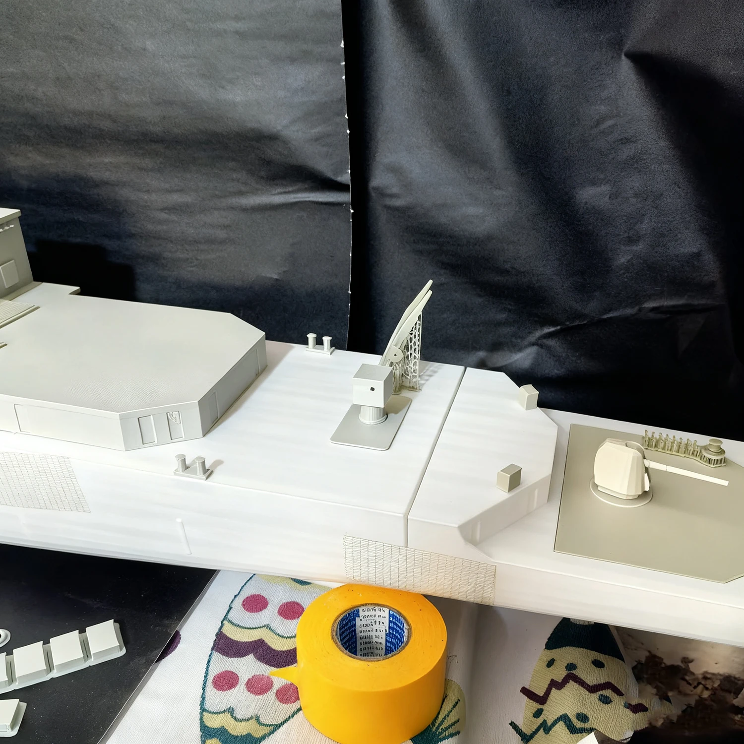 1/150 Barche RC 115 centimetri Kidd-class Destroyer Barca telecomandata Stampata in 3D Formatura Modello di nave RC Kit Nave giocattolo Modello di nave da guerra