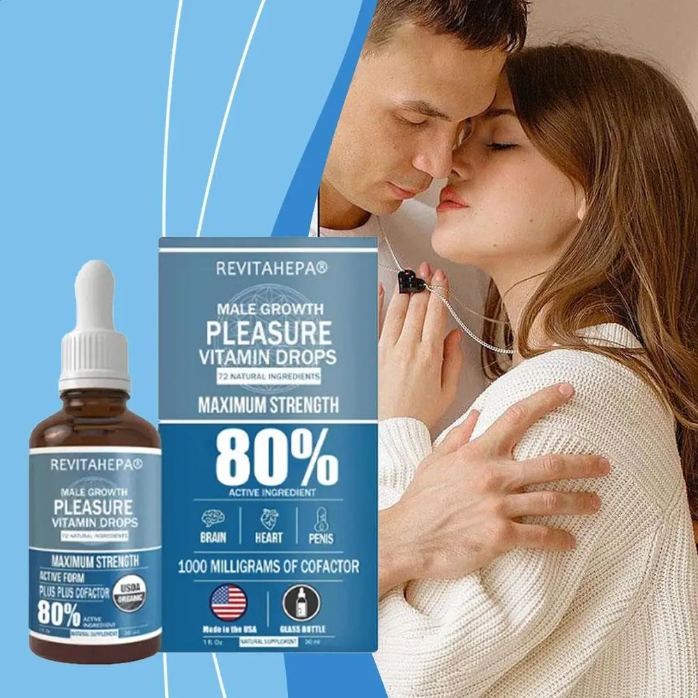 30ml Male Growth Pleasure Vitamin Drops Men Delay Spray Lasting Increase Enlargement Penis Growth Sexual Liquid Long D3e4