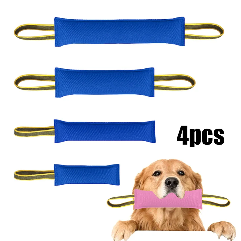 

4Pcs Dog Training Bite Stick Outdoor Interactive Dragging Dog Toy Tear Resistant Bite Pet Toy Bite Stick