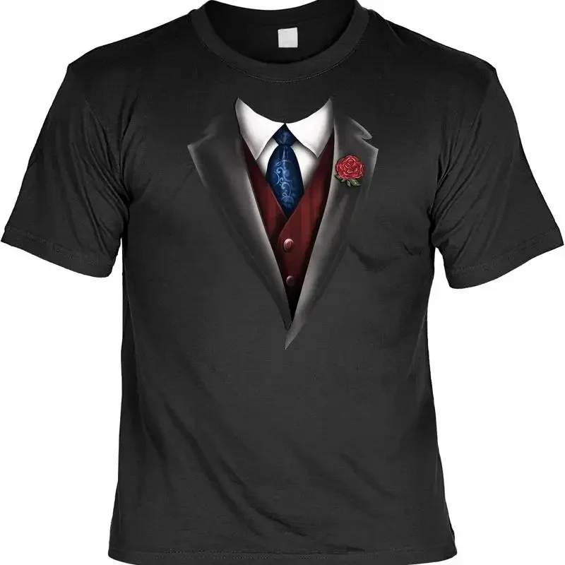 Lustiges T-Shirt, Anzug, Krawatte, Weste, Karneval, Mardi Gras, Party-Shirt, Geschenk, bedruckt