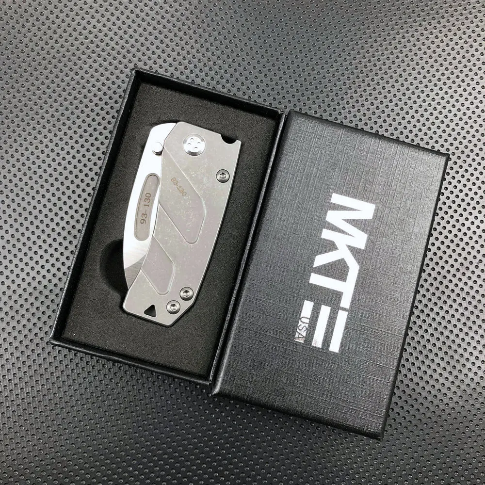 TRSKT Mini Mkt Cuchillo plegable de alta resistencia Navajas de bolsillo de rescate de emergencia, Cuchillo de caza para acampar Cuchillo táctico afilado, Herramienta para exteriores