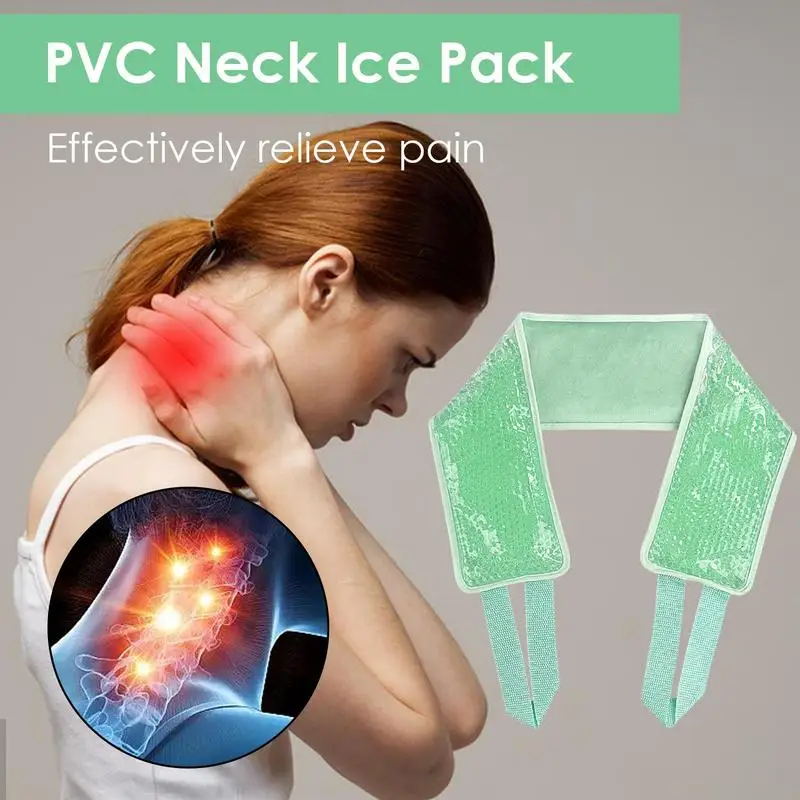 Neck Support Massager Neck Ice Pack Hot Cold Compress Therapy Fatigue Pain Relief Neck Shoulder Gel Wrap Braces Protector