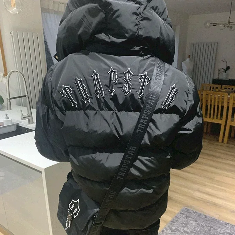 Londyńska kurtka marki modowej y2k Harajuku Hip Hop Street Men damska zimowa ciepła puchowa kurtka Outdoor haftowane wysokiej jakości topy