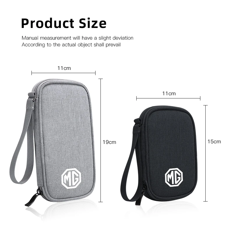 حقيبة تخزين السيارة المحمولة حزمة بطاقة الهوية مفتاح الهاتف لـ MG 4 5 6 7 Cyberster ES5 ONE MG5 Scorpio ZS HS MARVEL-R Hector MG3 EZS EV #6