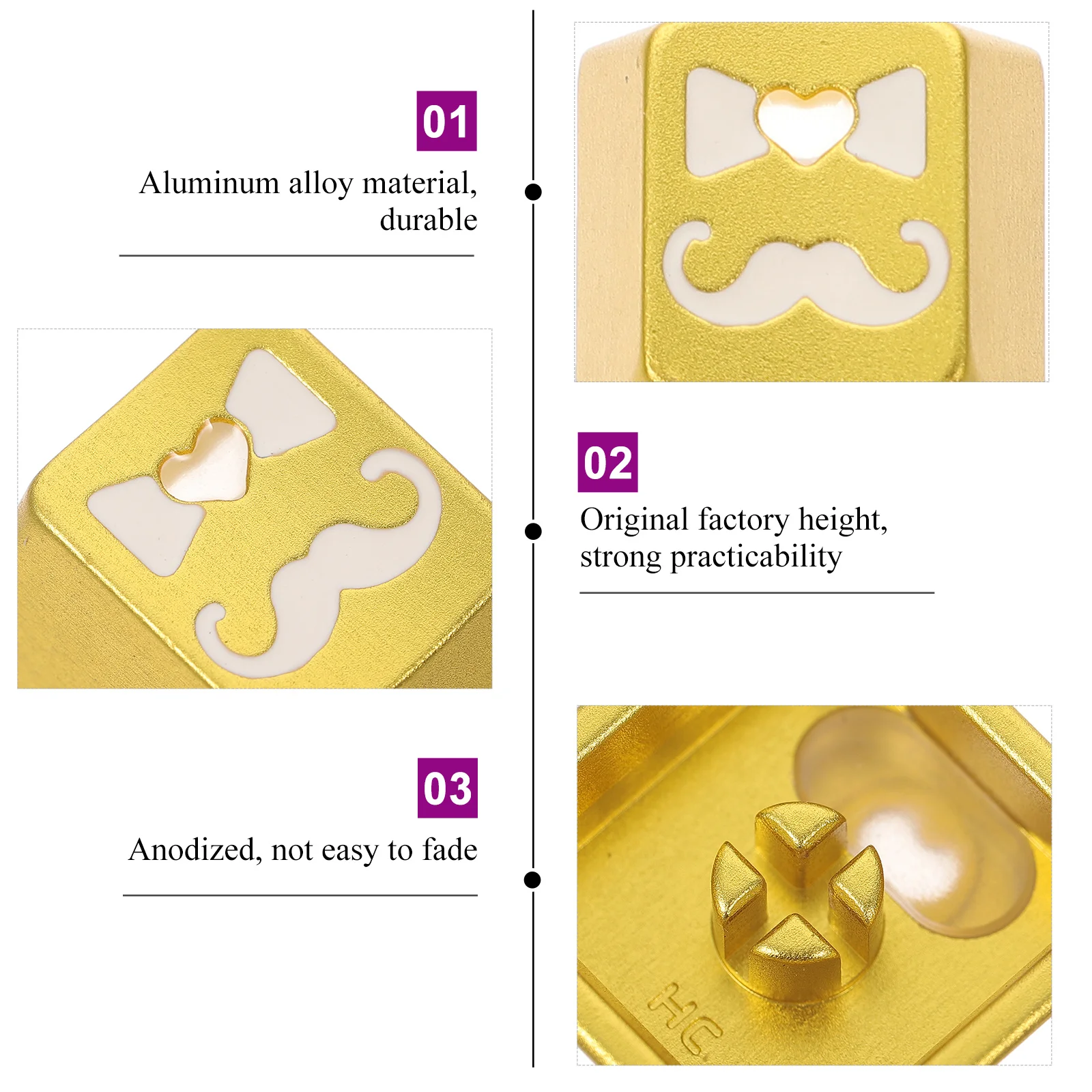 

Aluminum Alloy Esc Keycap Mechanical Keyboard Replacement Durable Backlit Key Caps for Gaming Pc Keyboard Accessory