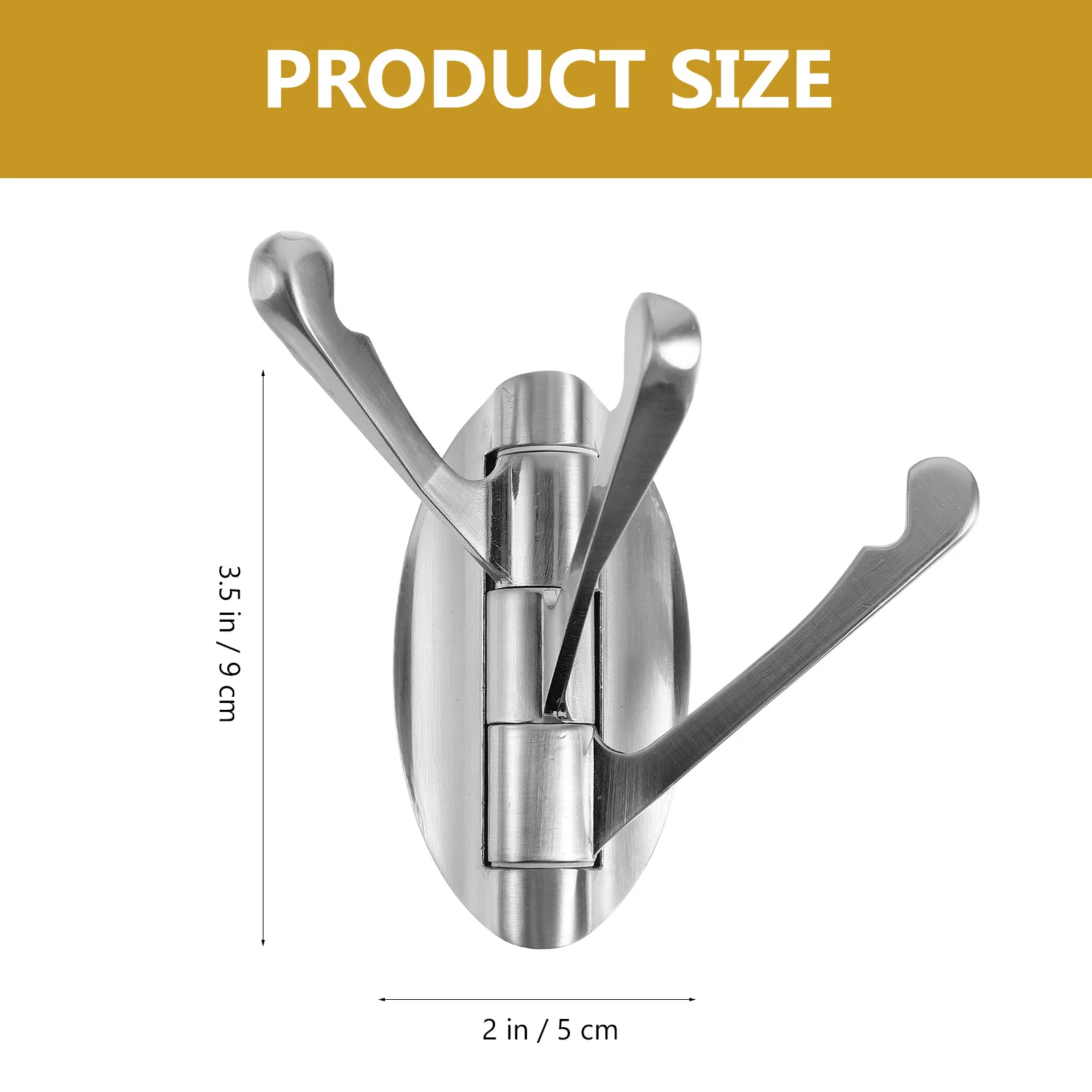 

Multifunctional Zinc Alloy Wall Mounted Hook Heavy Duty Home Storage For Bathroom Bedroom Door Hat Coat Bag With 3 Rotating Arms