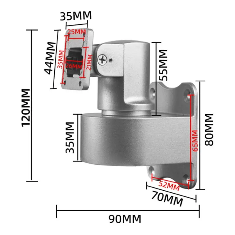 【RECOMENDAR】2X Wall-Mounted Bracket Face Recognition Machines Access Control Multi-Angle Adjustment Universal Aluminum Alloy Bas
