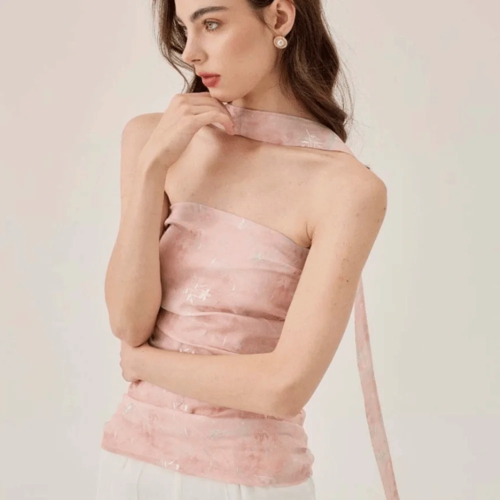 

Ins модный корсет с розовым цветком, облегающий укороченный топ с лентой в корейском стиле, уличная одежда для пикантных девушек, жилет на подтяжках, женский жилет