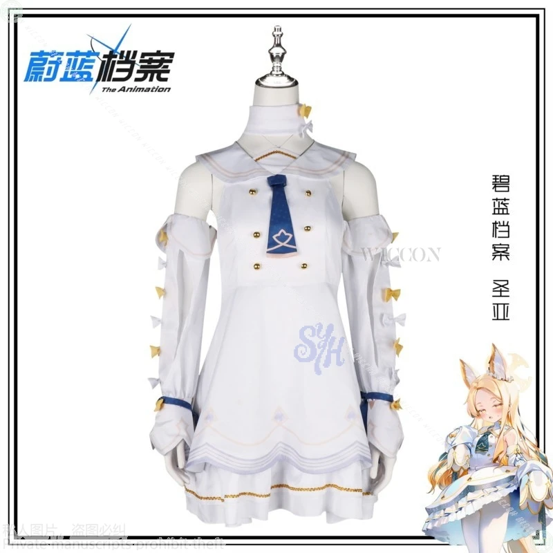 Аниме игра синий архив 코스프레 Yurizono Seia костюм белое сексуальное мини-платье костюм моряка JK Jirai Kei для девочек косплей Хэллоуин вечерние