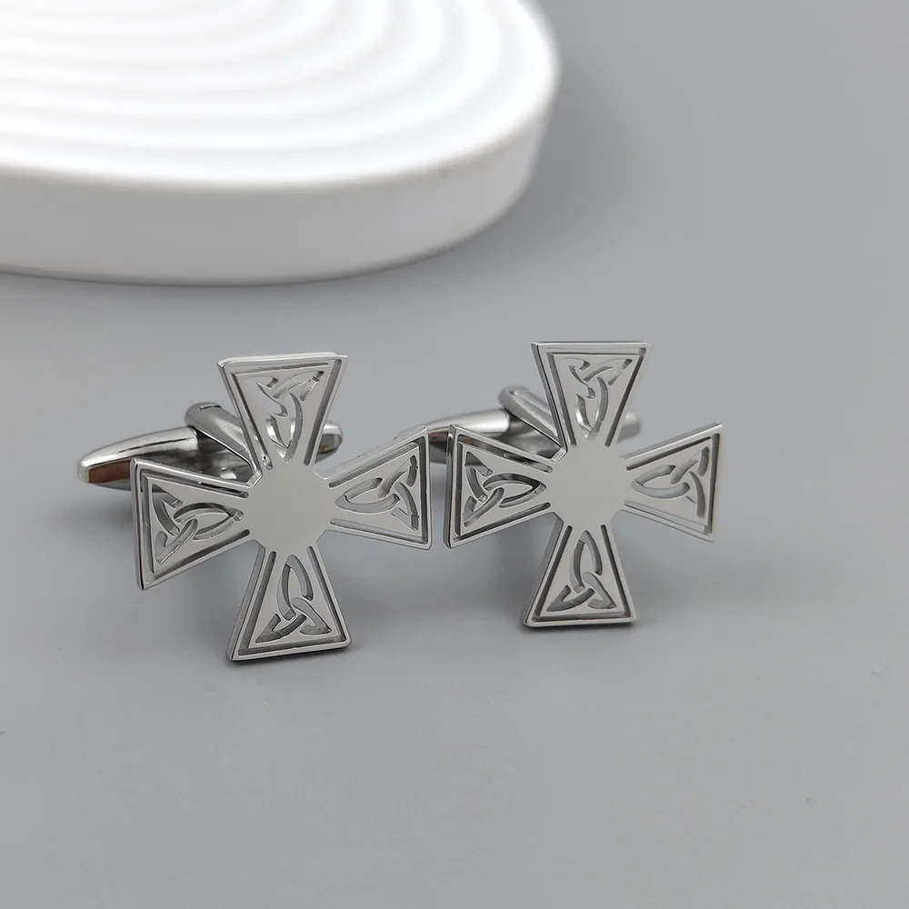 Viking warrior Celtic men\'s cufflink shirt, fashionable matching, stainless steel high-quality birthday gift, formal wear
