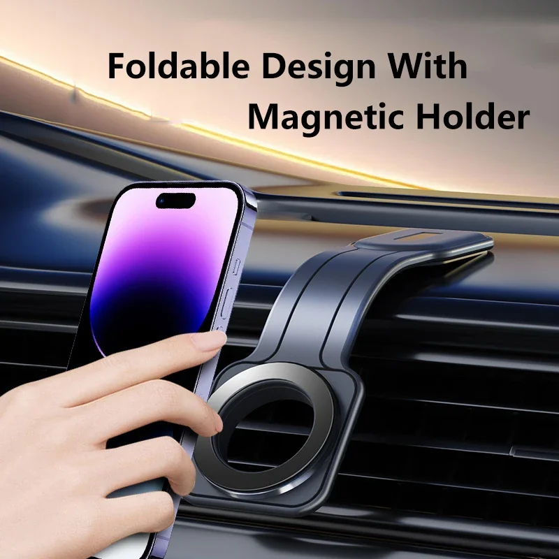 Phone Holder Car Magnetic Mobile Support For The Car Cell Phone Holder For Dashboard Vent Windshield Foldable Cellphone Bracket