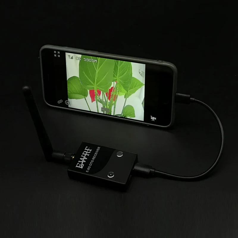 5,8 G hochauflösende FPV-Bildübertragungskamera, kabelloser Sender, Echtzeit-Handyempfänger für Modellflugzeuge und