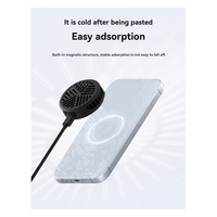 A47U Hagibis Magnetic Cell Phone Cooler Cooling Fan Mobile Phone Radiator for IPhone 15 Pro Black Shark Gaming Live Stream A