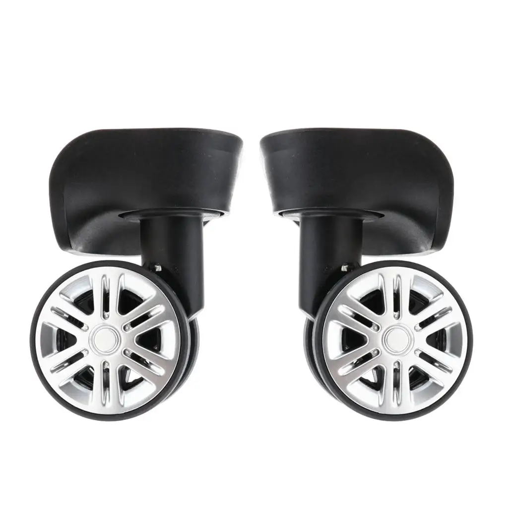 

1 Pair Mi Shaped Mute Swivel Suitcase Luggage Baggage Wheels Replacement Casters