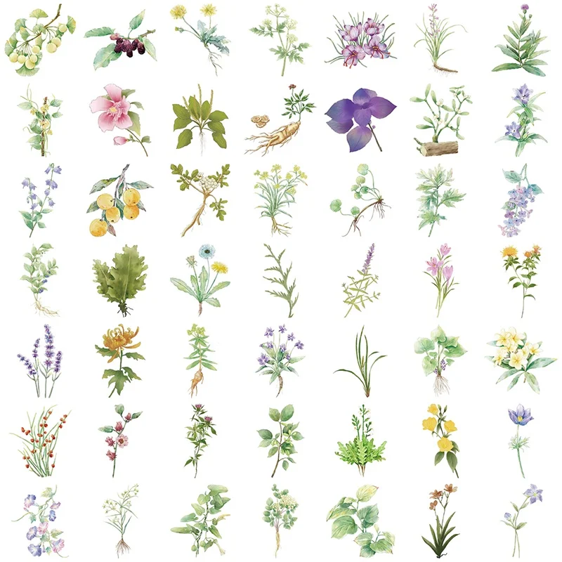 10/30/50PCS Kawaii INS Kleine Blume Klebrige PVC Aufkleber Ästhetische Schreibwaren DIY Dekoration Scrapbooking kinder liefert