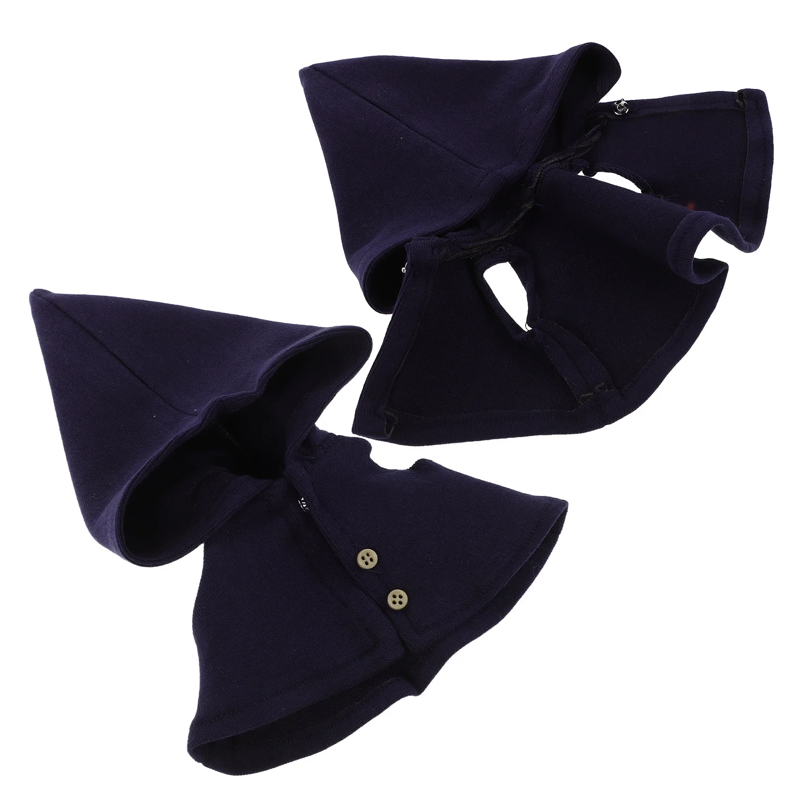 2 uds capa de mago Mini Hada capa con capucha traje para figuras Cosplay vestido de bruja disfraz DIY artesanía juego interactivo