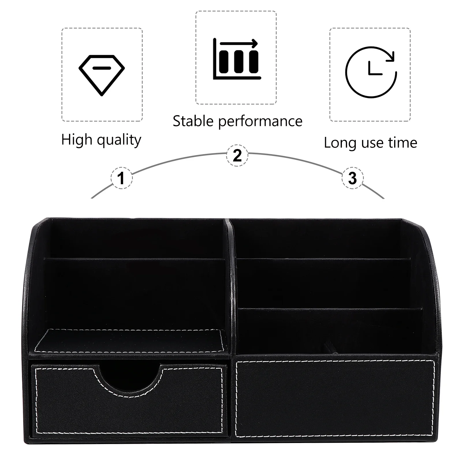 Holder Box Pu Stationery Organizer For Office School Desk Storage Pen Container Pen Storage Case Stationary Holder