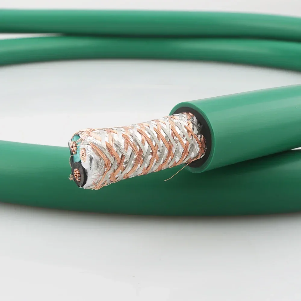 สายไฟกระแสสลับ2328ชุบเงินบริสุทธิ์พร้อมสายสัญญาณเสียง HIFI DIY ยาว1ม.