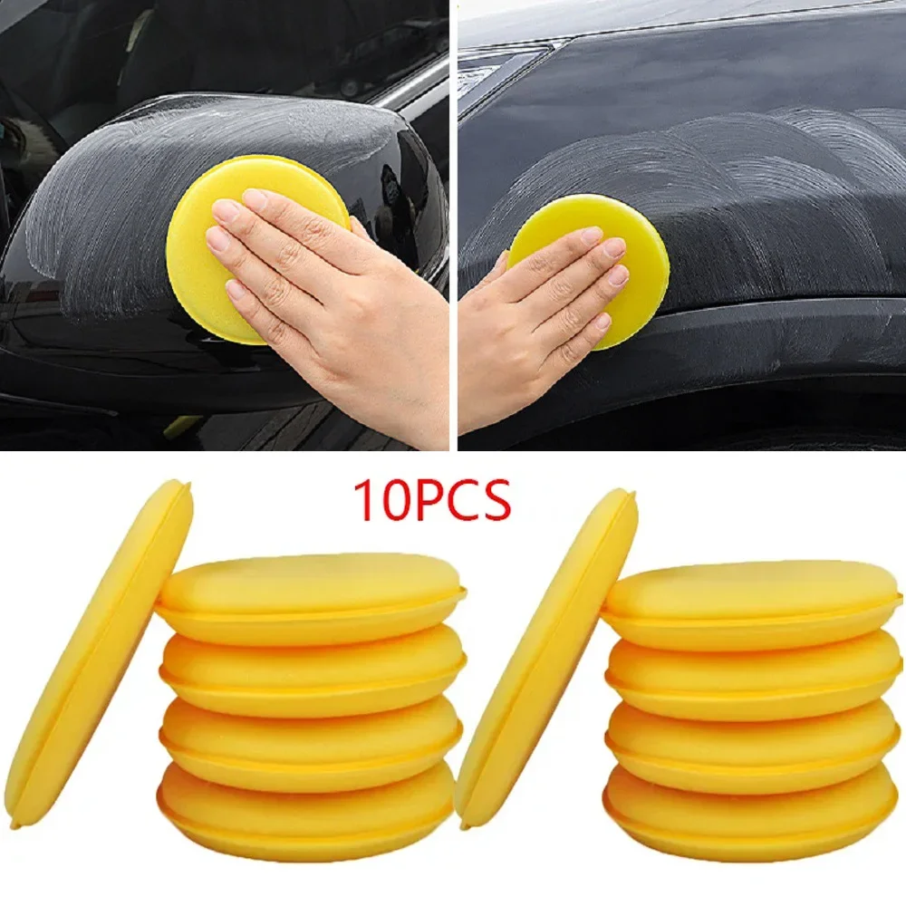 

Car Round Waxing Polish Sponges High Density Foam Applicator Pads Curing and Polishing Sponges Car Detailing Tools Car Wash