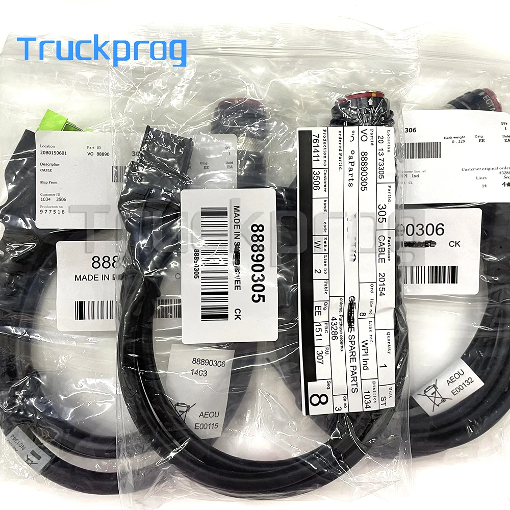 

Для Vocom Vocom II 888900300 16-контактный OBD + USB + 8-контактные кабели передачи для экскаватора, строительной диагностики тяжелых грузовиков