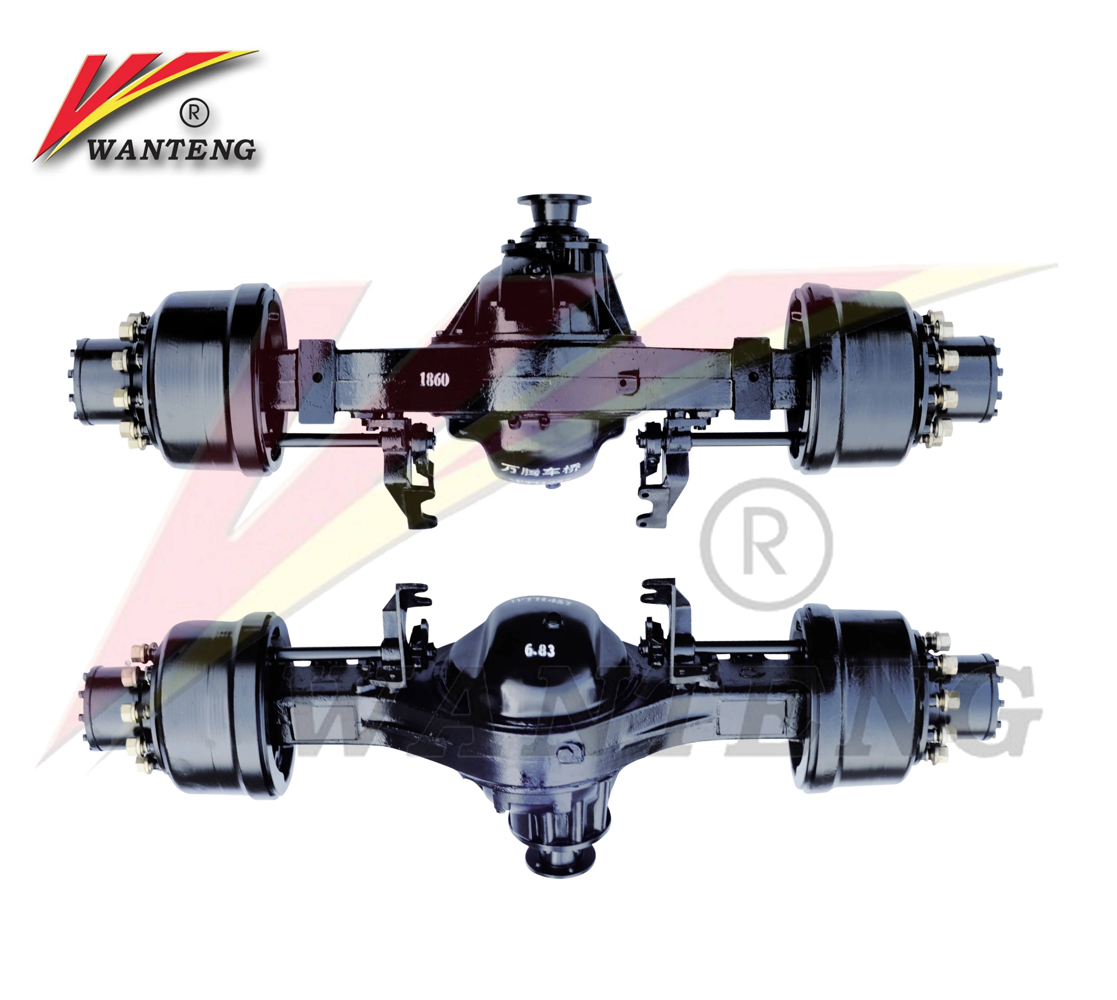 Heavy Duty Truck Drivetrain Rear Wheel Differential Axle For SINOTRUK