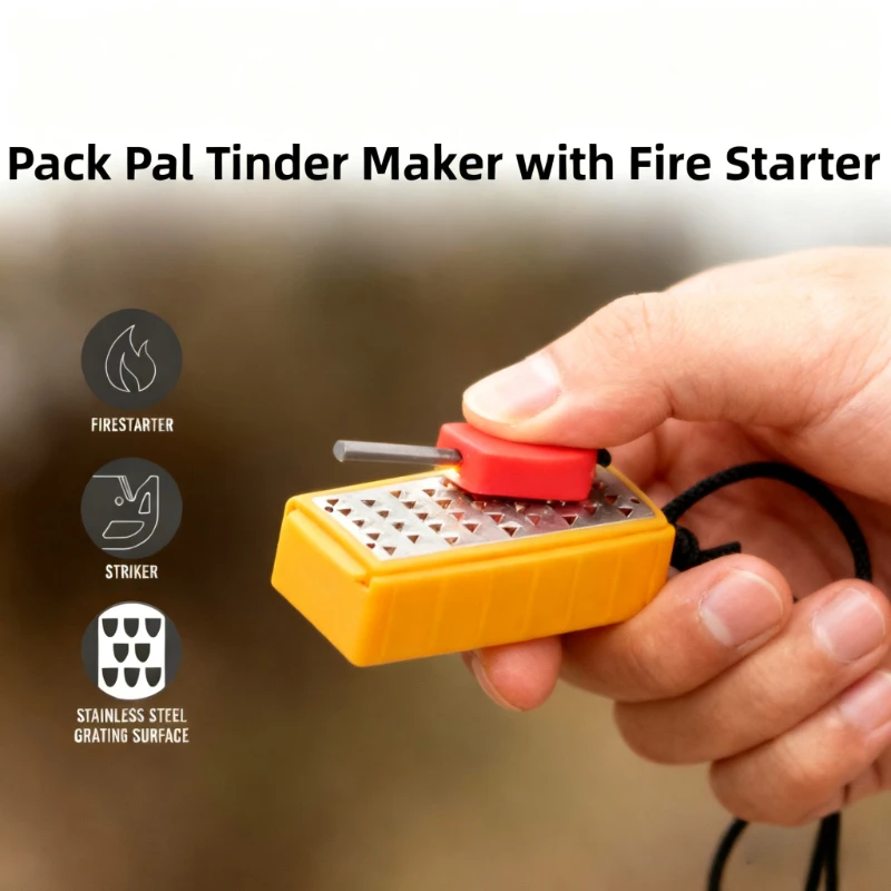 Lightweight Tinder Maker with Fire Starter: Portable Outdoor Survival Tool, Emergency Tinder Making & Cigarette Accessories Tool