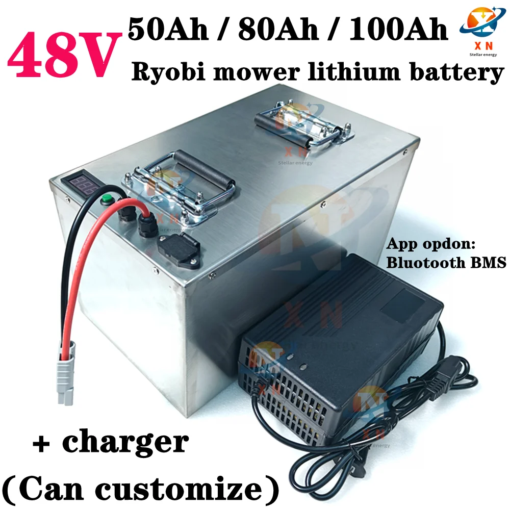 

48V 50AH 80Ah 100Ah Lifepo4 lithium battery pack for Ryobi RM480e RM300e ZT480ex 300MV Zero Turn electric riding mower