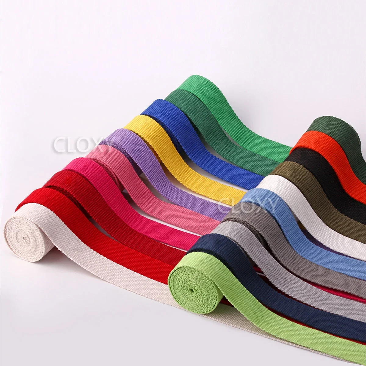 Wholesale 45yd. Canvas Bag Belt Webbing Ribbon Polyester Cotton Knapsack Outdoor Backpack Strap Garments Belt 20/25/32/38/50mm