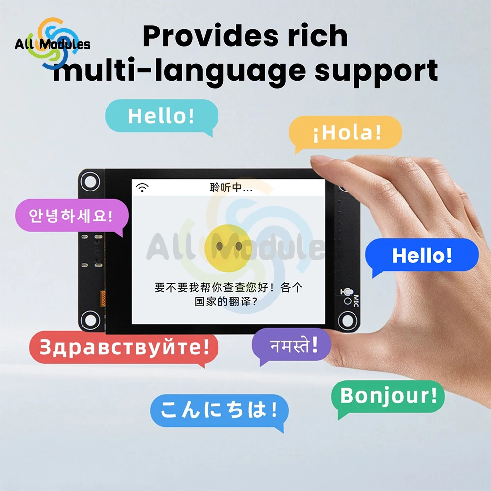 

ESP32-S3 Development Board with 2.8-Inch TFT Touch Screen WiFi Bluetooth AI Display Module Supports Xiaozhi & Type-C Interface