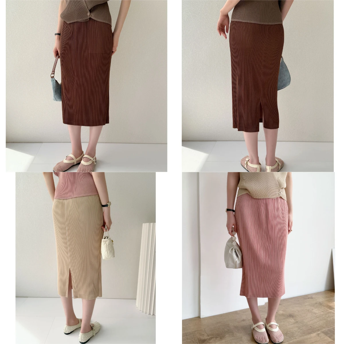 Miyake Pieghettato Nuovo 2025 Autunno e Primavera Moda High-end Abiti A Pieghe Temperamento Pendolarismo Pacchetto Hip Gonna a Mezzo Corpo