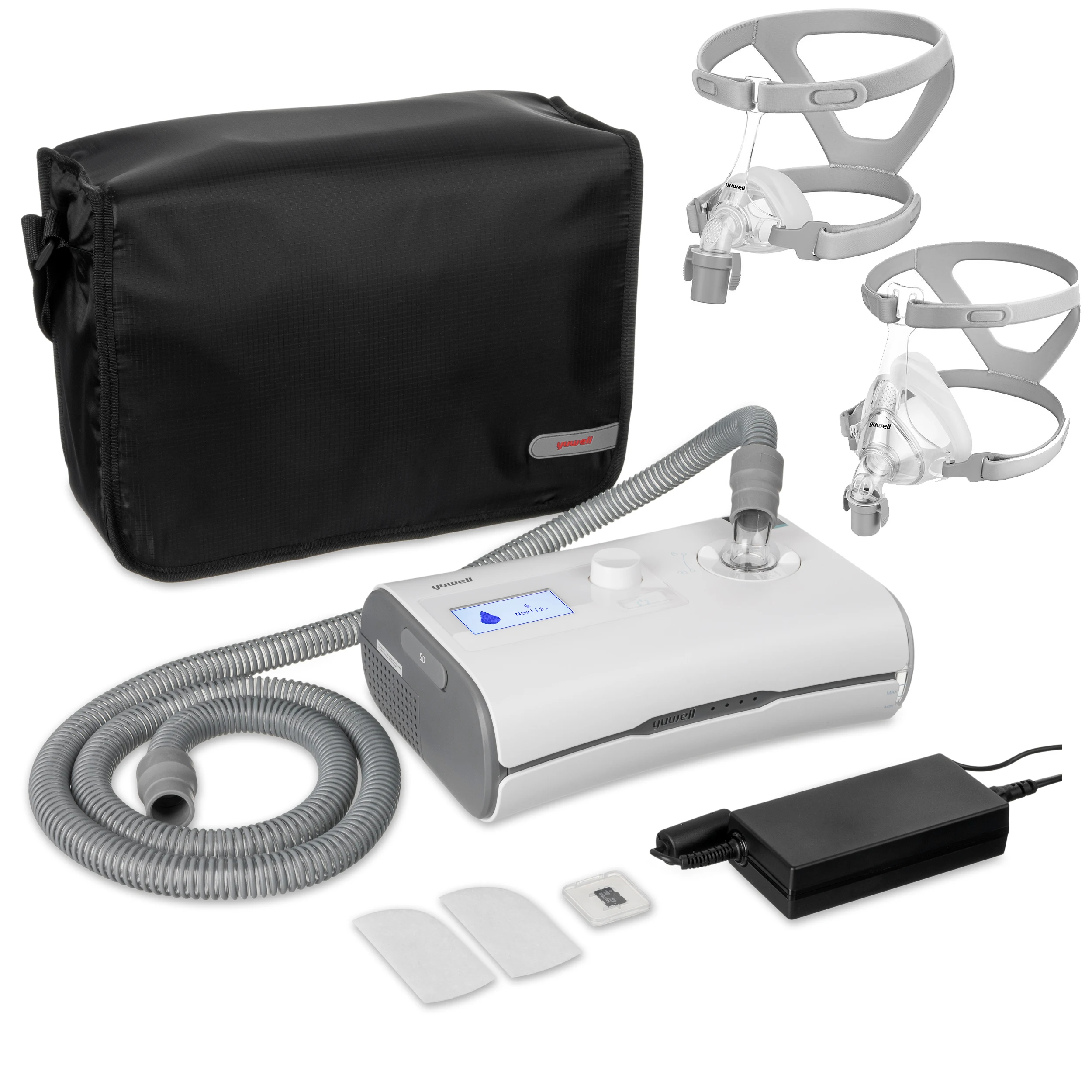 

Назальная маска CPAP Полнолицевая маска для Yuwell YH-550 Breathcare CPAP/автоматическое устройство CPAP со встроенным увлажнителем для путешествий, апноэ во сне