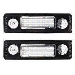 1Pair 18 LEDs 6500K Car Number License Plate Light Replacement Accessories For Skoda Octavia ll Facelift 09-12 Xenon White