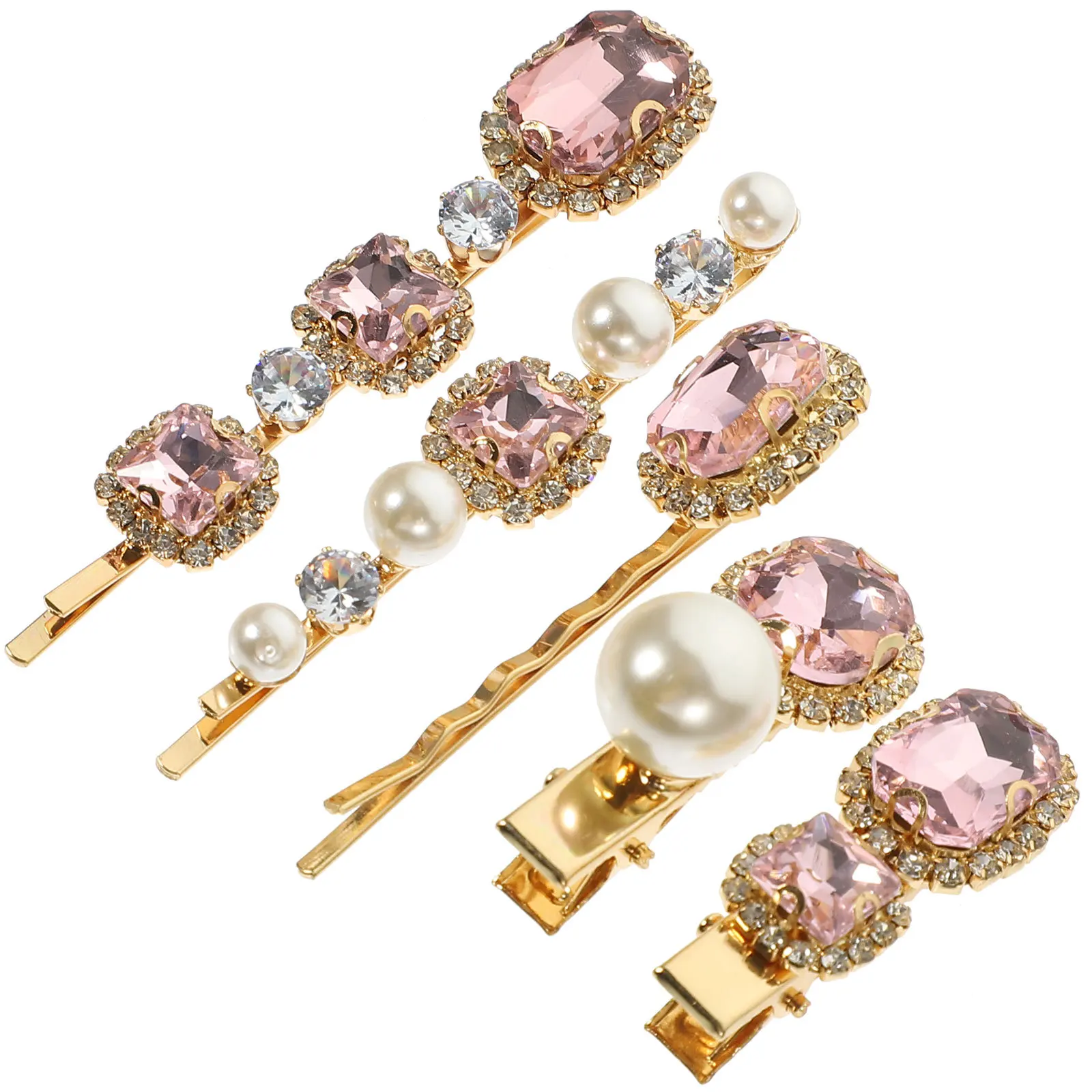 

5Pcs Rhinestone Metal Bobby Pin Hair Clips Decorative Hair Accessories Durable Clips for Women Bobby Pin Women