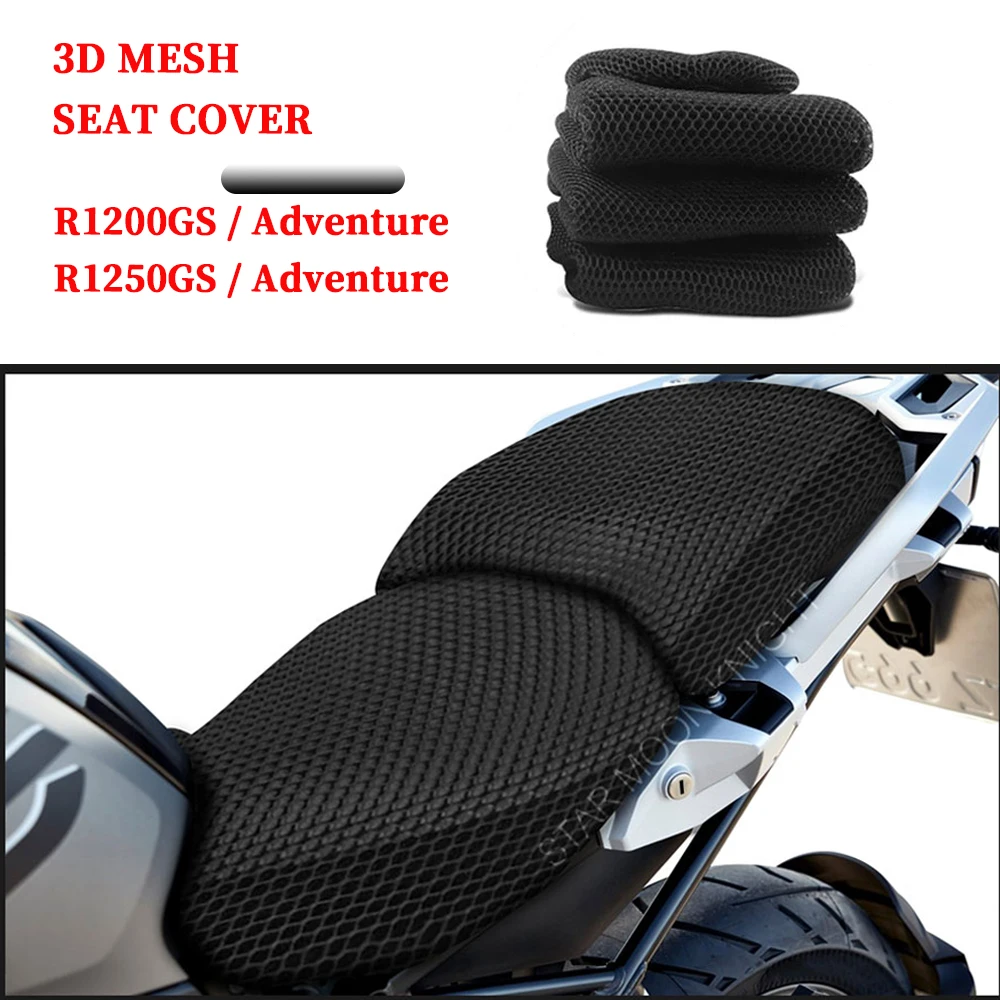 Motorcycle Cushion Seat Cover For BMW R1200GS R 1200 GS LC R1250GS ADV Adventure GS 1250 1200 Anti-Slip 3D mesh Seat Cover