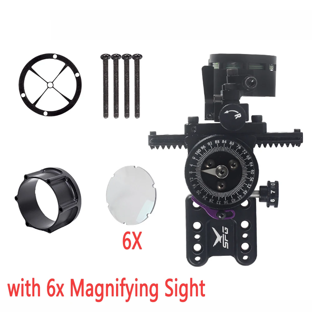 Archery 1 Pin 0.019" Optic Fiber Bow Sight Right Hand Micro-Adjustable Compound Bow Shooting Scope for Hunting Competition image 3