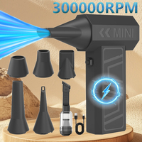 X3S Turbofan 300000RPM Violent Turbo Jet Fan with 5 Nozzles 53m/s Electric Air Duster Brushless Motor Dust Blower Vacuum Cleaner