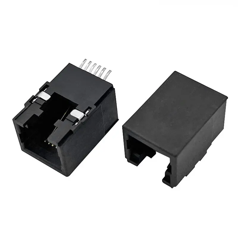 

12PCS 5321 All-plastic patch 6P6C network interface 90 degree horizontal RJ45 network port connector Inner pin SMT