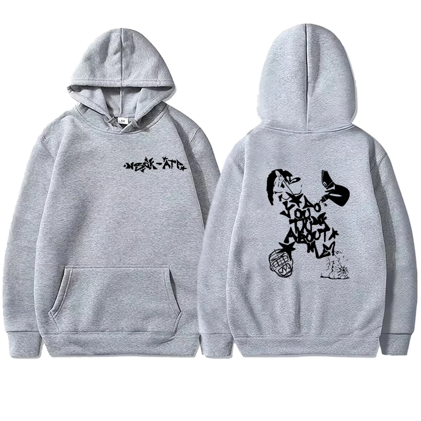 Nsqk Graphics Do You Think about Me Double Sided Printed Fleece Sweatshirt Men Women Long sleeve Hoodie Fashion Unisex Pullovers