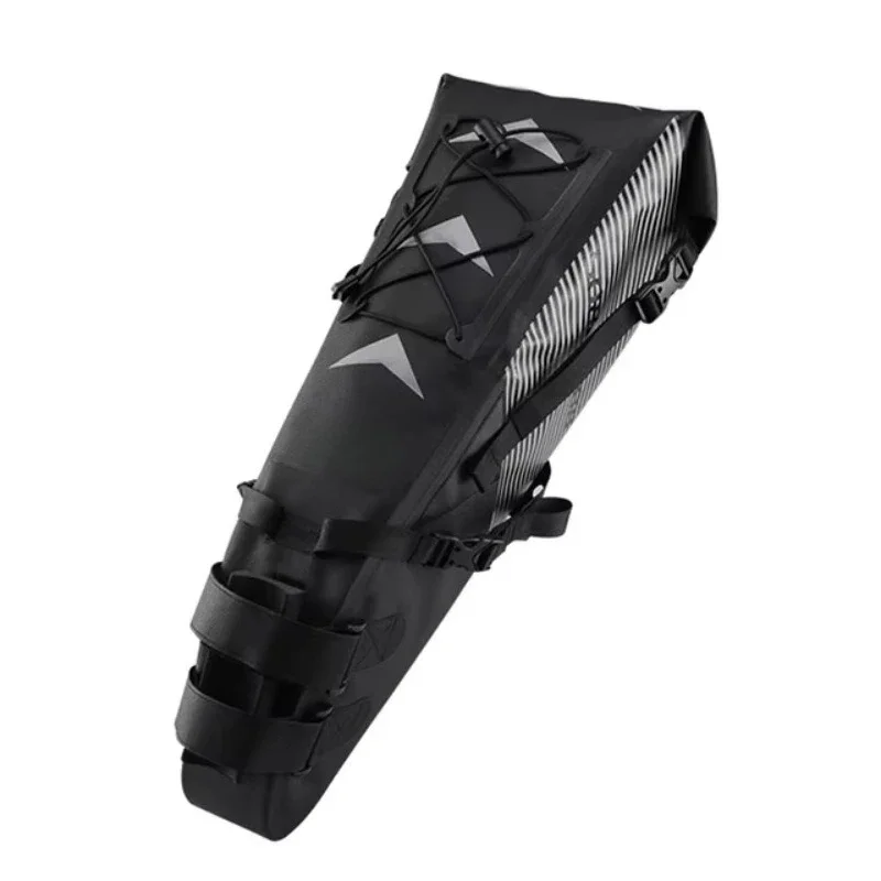 

Waterproof bicycle saddle bag reflective large capacity foldable tote bag MTB luggage bag
