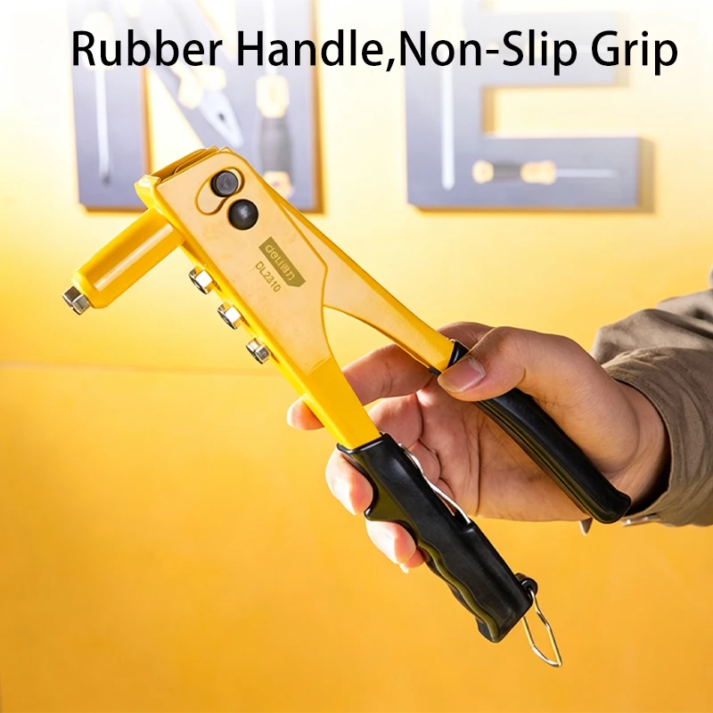 Manual Hand Rivet Gun 3.2-4.8mm High Carbon Steel Ergonomic Anti-Slip Grip Blind Riveter Auto Bike Home Repair Metalworking Tool