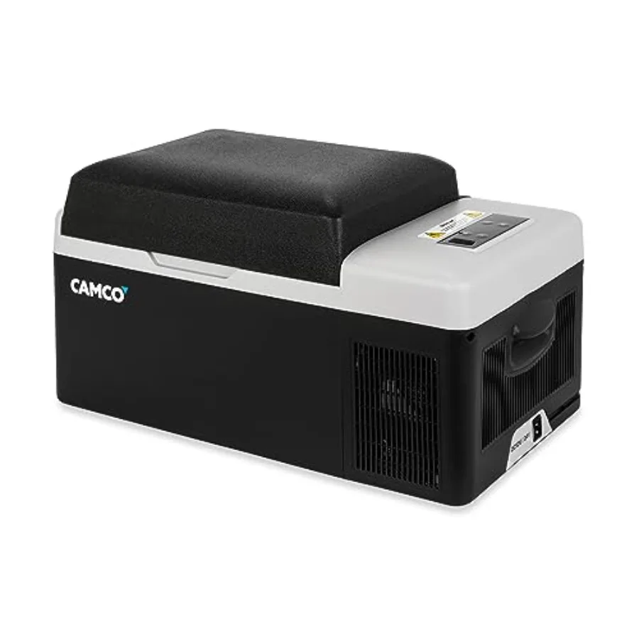 Portable compact fridge/freezer for outdoor use, ABS plastic, black, Bluetooth remote access and single-zone cooling from -4F t