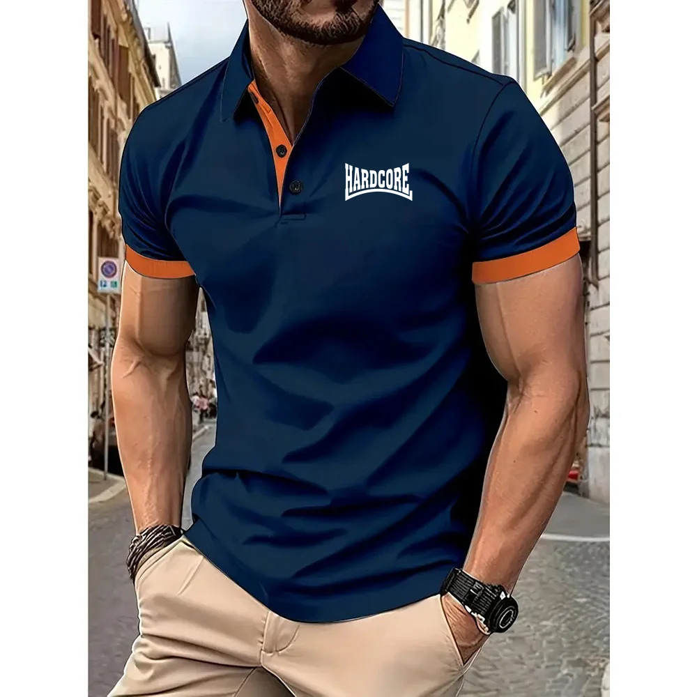 Hardcore Männer atmungsaktive T-Shirt Business und Freizeit Polos hirt Sommer neue Mode Kurzarm Kleidung bequem