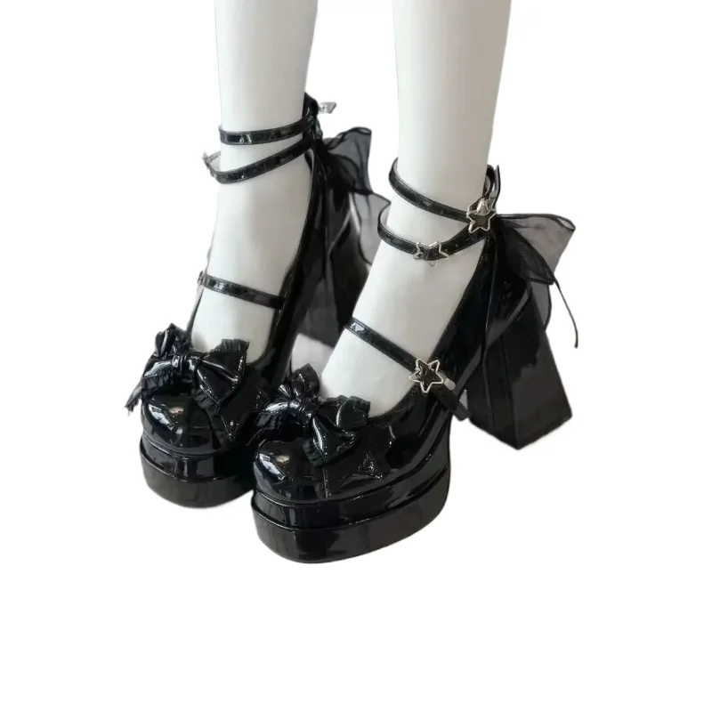 

Fashion Shallow High Heel Shoes 2026 Spring Autumn Ladies Outdoor Stripper Night Club Platform Women Lolita Pumps