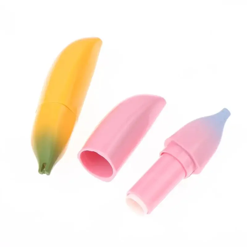 Contenedor de embalaje de cosméticos elegante, botella vacía para lápiz labial, tubo de bálsamo labial de 12,1mm, herramienta de maquillaje con forma de plátano, 1 Uds.