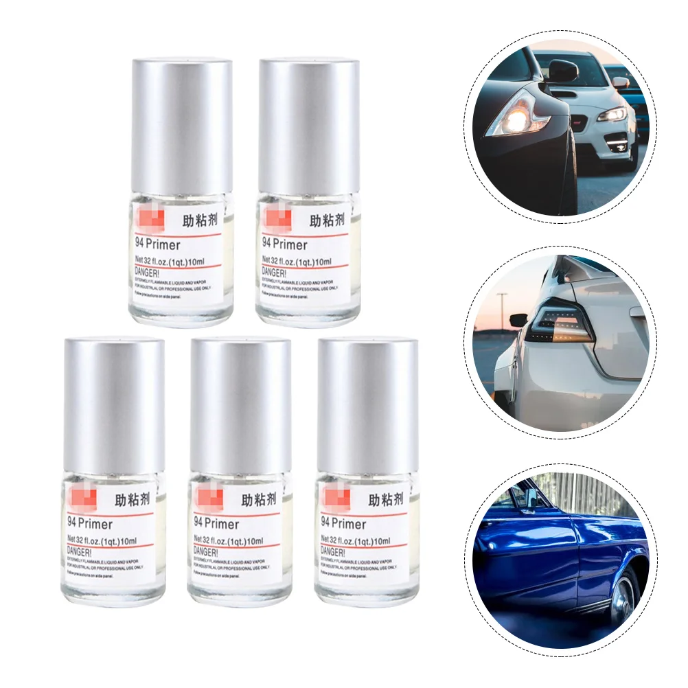 5 Bottles 10ML Automotive Adhesion Promoter Clear Adhesive Tape Glue Enhancers Primer For car molding