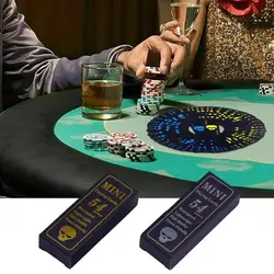 Professional Poker Cards waterproof fluorescent playing cards glow in the dark poker chips Black Skull Design Playset for adults