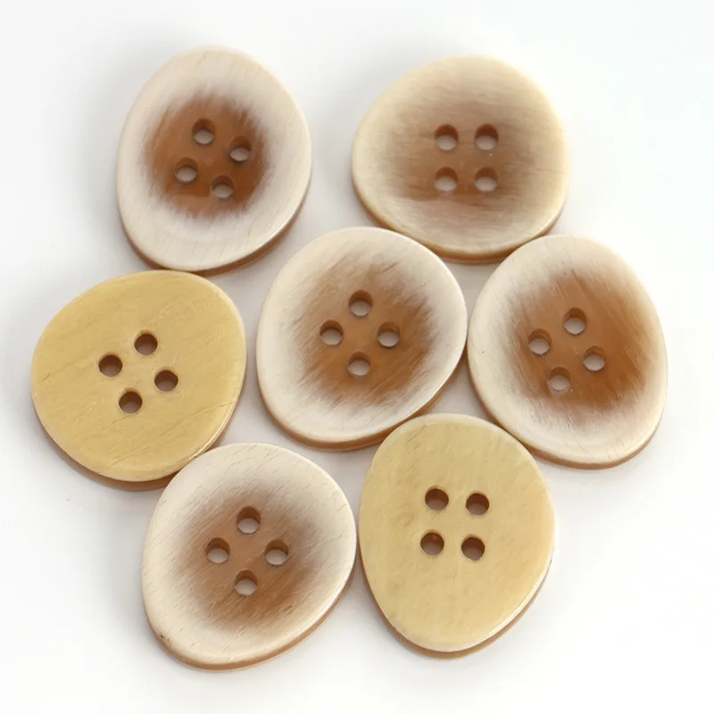 

Новинка, 20 шт., 25 мм, пуговицы из смолы с 4 отверстиями, швейные аксессуары для одежды, декоративные пластиковые большие бежевые пуговицы из смолы ручной работы K3007