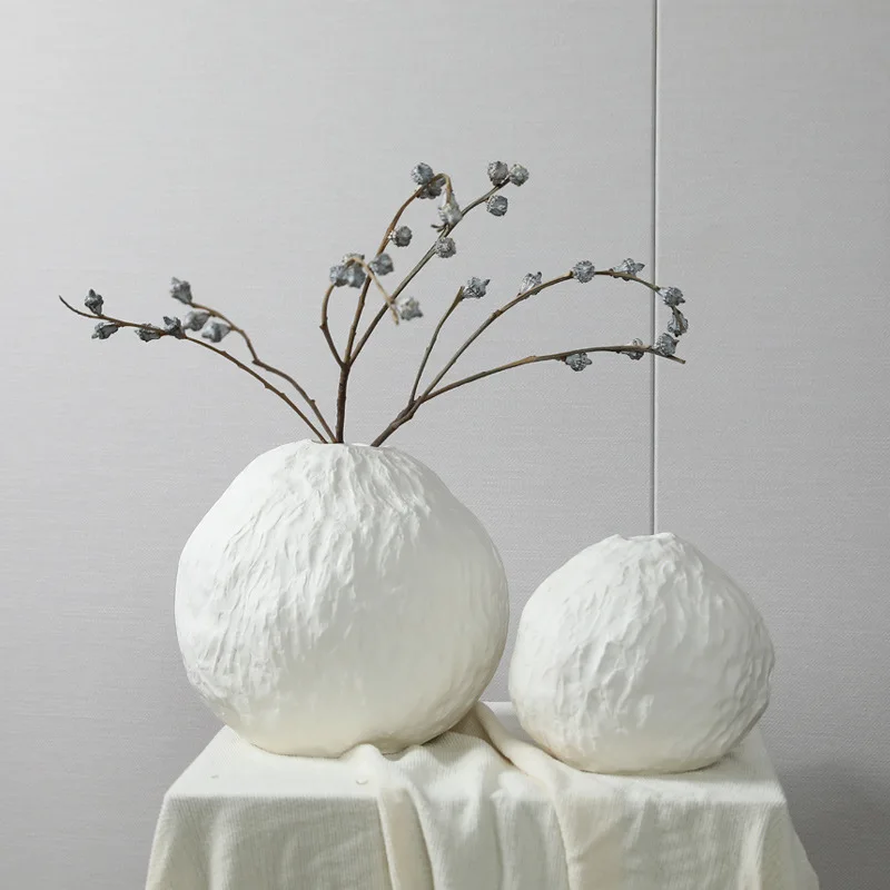 

Wabi Sand Wind Creative Ceramic Vase Ornament Model Room Hotel Abstract Art Modern Simple Soft Decoration Wholesale